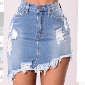 Fashion nova- Daliah Skirt - Medium Blue small